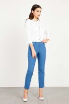 Moda İlgi Kadın Köşe Cep Dar Paça Pantolon Mavi - 2