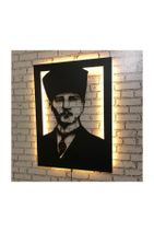 Pika Tasarım Ataturk Led Işıklı Tablo - Ahşap Duvar Dekorasyonu - 2