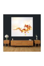 Henge Home Parıltılı Altın Sonbahar Yaprak Desenli Duvar Örtüsü - 5