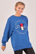 River Island Kadın Mavi Oversize Sweatshirt - 3