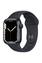 Apple Watch Series 7 41mm GPS Gece Yarısı Alüminyum Kasa ve Spor Kordon-Regular (Apple Türkiye Garantili) - 1