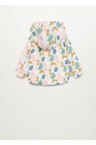 MANGO Baby Kız Bebek Beyaz Desenli Kapüşonlu Ceket - 2