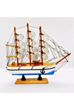 ÖZAY HOME El Yapımı Özel Yelkenli Gemi - Da Cheng Crafts Firm 24x22cm - 2