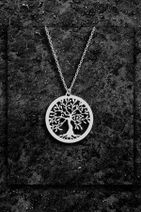 jewelry by roxx 925 Ayar Gümüş Hayat Ağacı Kadın Kolye - 1