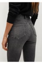 MANGO Woman Kadın Gri Soho Yüksek Bel Skinny Jean Pantolon - 8