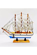 ÖZAY HOME El Yapımı Özel Yelkenli Gemi - Da Cheng Crafts Firm 24x22cm - 3