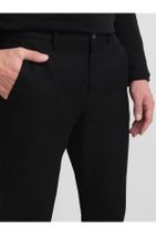 Kip Siyah Mikro Dokuma Slim Fit Casual Pamuk Karışımlı Pantolon - 4