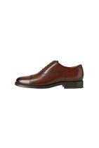 MANGO Man Erkek Orta Kahverengi Dikişli Deri Oxford Ayakkabı 77000000 - 3
