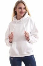 boffin Kadın Beyaz İçi Pamuklu Oversıze Sweatshirt - 1