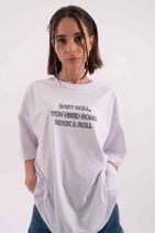 TRUGGS Baby Doll Baskı Detaylı Super Oversize Kadın T-shirt - 3