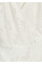 MANGO Woman Kadın Kırık Beyaz Kabartma Detaylı Bluz  67077657 - 6