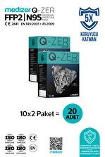Medizer Qzer Insanlar Desenli N95 Maske 20 Adet - 2