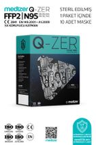 Medizer Qzer Insanlar Desenli N95 Maske 20 Adet - 5