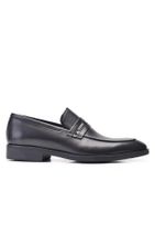 Nevzat Onay Hakiki Deri Siyah Klasik Loafer Erkek Ayakkabı -11887- - 1