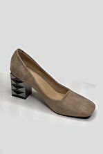 ALYA PLUS Kadın Bej Yüksek Topuk Ayakkabı - 3