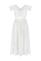 İpekyol Kadın Kırık Beyaz Bel Vurgulu Güpür Elbise - 4