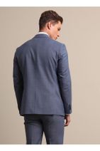Kip Mavi Regular Fit Mikro Desen Takım Elbise - 4