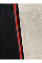 ETC Büyükbeden Büyük Beden Kırmızı Şeritli Yüksek Bel Dar Paça Full Likralı Toparlayıcı Siyah Pantolon - 2