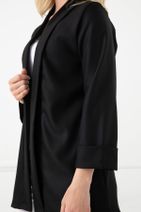 D-Paris Kadın Siyah Kapri Kol Ceket - 3
