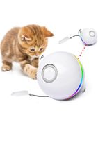 Genel Markalar Etkileşimli Kedi Oyun Topu LED Işıklı 360 Derece Kendinden Döner USB Oyuncak Top - 1