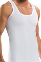 Tuti Underwear Erkek Beyaz Pamuk 6 Adet Klasik Penye Erkek Atlet - 1