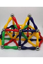 Modauyum Manyetik Lego Mıknatıslı Denge Oyun Çubukları (74 Parça) - 6