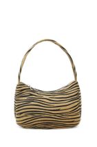 Housebags Kadın Kahverengi Zebra Desenli Baguette Çanta 197 - 1