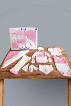 TangModa Hastane Çıkışı Kız Bebek Kıyafeti Yeni Doğan Bebek Hediyesi 10 Parça Bebek Tulum Battaniye Giyim Set - 2