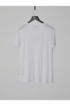 Ltb Kadın  Beyaz Kısa Kol V Yaka T-Shirt 012218000761450000 - 2