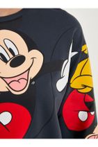 LC Waikiki Bisiklet Yaka Mickey Mouse Baskılı Uzun Kollu Pamuklu Kadın Sweatshirt W1j787z8 - 4