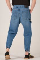 LEVEL AMSTERDAM Erkek Mavi Paça Detaylı Boyfriend Jeans - 3