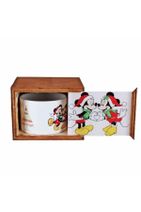 HediyeKanalı Mickey Mouse Minnie Mouse Yılbaşı Doğal Ahşap Kutulu Kupa Yılbaşı Hediyesi - 3
