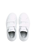 Puma SMASH V2 L V PS Beyaz Unisex Çocuk Sneaker Ayakkabı 100414630 - 5
