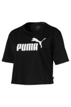 Puma ESS+ CROPPED LOGO TEE Siyah Kadın T-Shirt 100557336 - 4