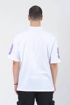 HYPERS Beyaz Unisex Oversize %100 Pamuk Bisiklet Yaka Baskılı T-shirt Dark Future - 3
