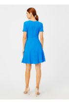 RANDOM Kadın Mavi Melanj Elbise - 3