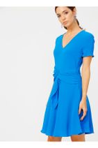 RANDOM Kadın Mavi Melanj Elbise - 4