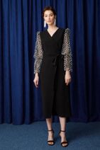 Moda İlgi Modailgi Puanlı Simli Tül Detaylı Elbise Siyah - 4