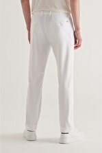 Avva Erkek Beyaz Yandan Cepli Armürlü Slim Fit Pantolon A11y3029 - 3