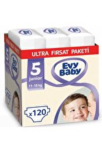 Evy Baby Bebek Bezi 5 Beden Junior Ultra Fırsat Paketi 120 Adet - 1