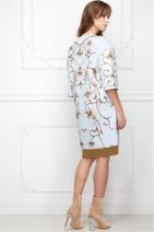 Faberlic Gri Yarım Kollu Monogram Elbise 34 Beden - 3