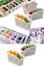 Kitch&Home 5 Adet Buzdolabı Sepeti Dolap Içi Düzenleyici Meyve Sebze Organizer - 2