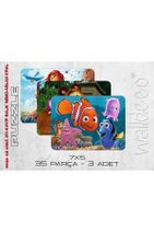 Walldeco 3' Lü Set Maşa Ile Koca Ayı-kayıp Balık Nemo-aslan Kral 35 Parça Ahşap Çocuk Puzzle - 3