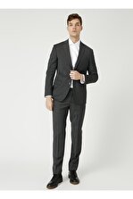 Kip Tkm-625 Mono Yaka Fitted Düz Antrasit Erkek Takım Elbise - 4