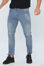 jocuss Erkek Mavi Slim Fit Likralı  Pantolon - 4