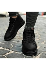 Trend Sultan Yüksek Taban Siyah Erkek Ayakkabı - 3