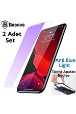 Baseus Iphone 11/iphone Xr Uyumlu Tempered Cam Anti Blue Ekran Koruyucu 2 Adet - 2