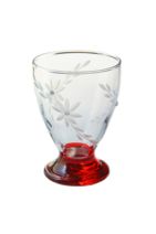 BAŞAK 41011 Çın Çın 12 Adet (Kırmızı Berceste Taşlı ) Su-meşrubat Bardağı - 1