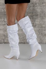 ShoeTek 1380 Kadın Çizme Beyaz Cilt - 3