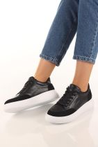 SOBY SHOES Kadın Günlük Bağcıklı Ortopedik Kalın Taban Terletmez Nefes Alan Kumaş Yürüyüş Spor Ayakkabı Sneaker - 7